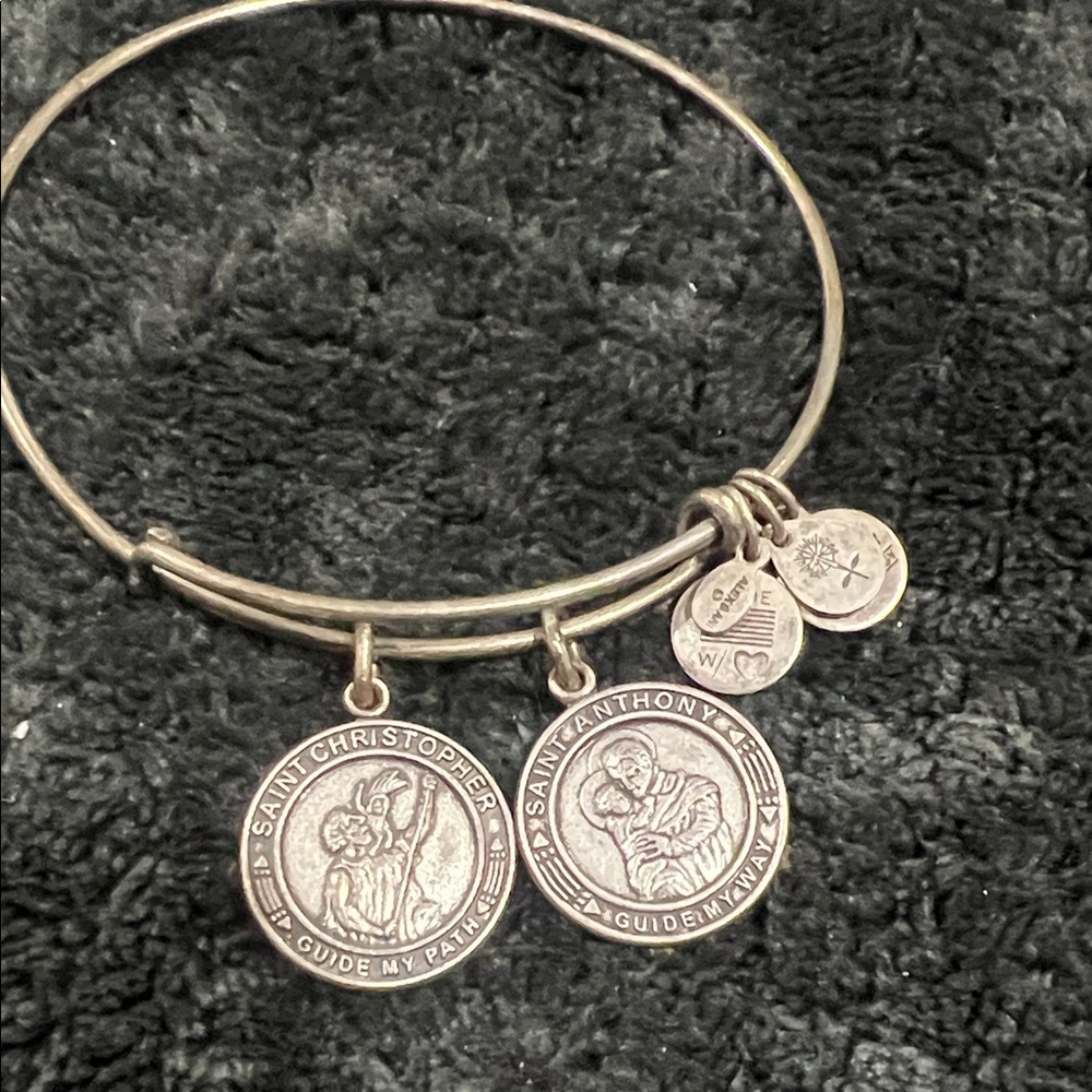Alex and Ani  Silver Charm Bangle Bracelet
